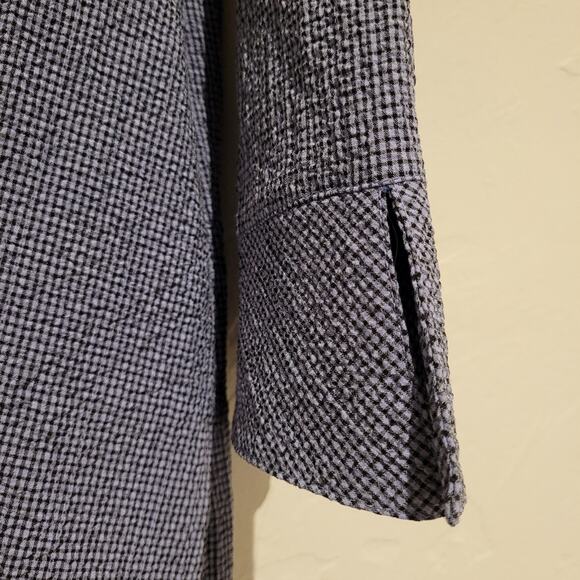 Habitat Chopstick Buttons Tiny Plaid Button-Up Collared Swing Tunic Jacket, S - Picture 3 of 9